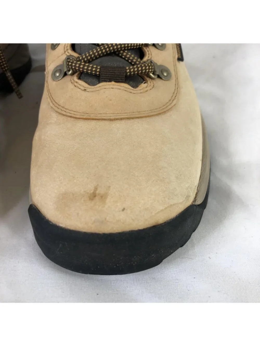 Timberland Boots Mens 11 Beige Nubuck Waterproof Hiking Outdoor Trail 14176